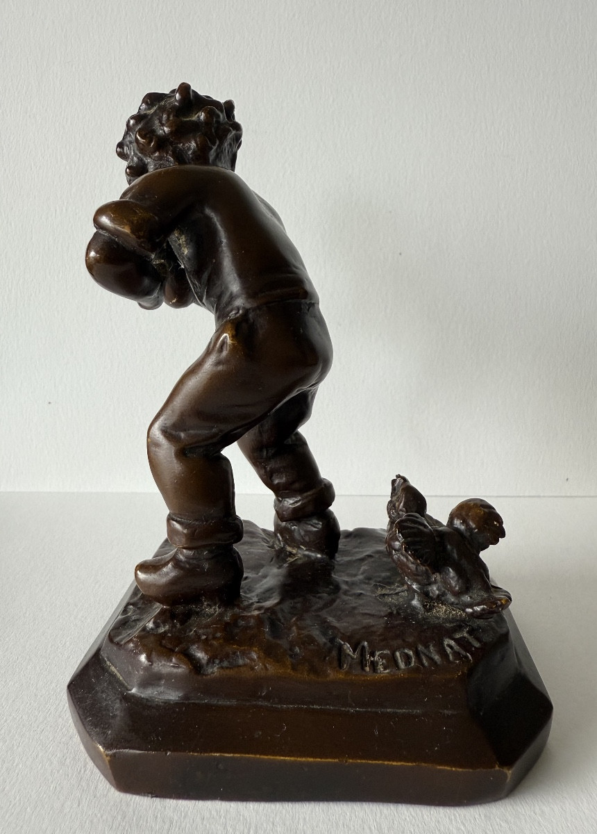 Bronze Subject, The Child And The Chick -photo-4