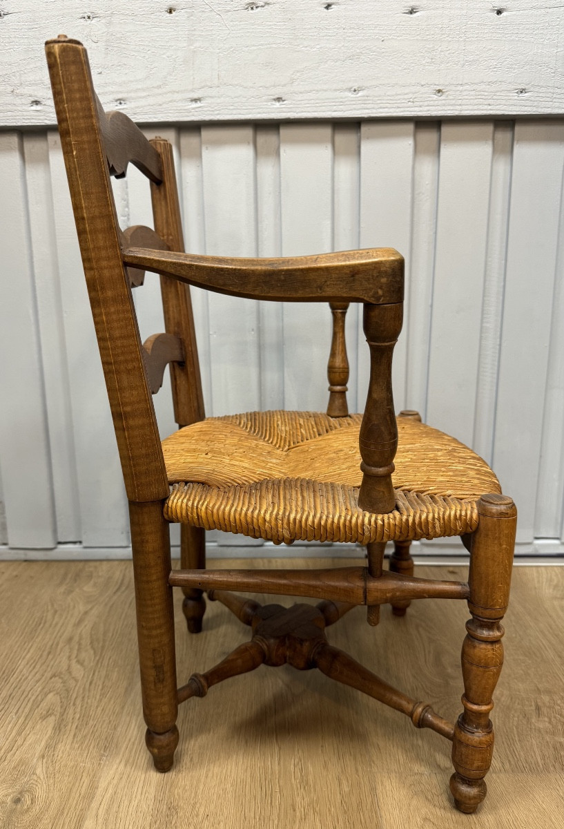 Petite chaise provençale de maitrise ou de poupée -photo-4