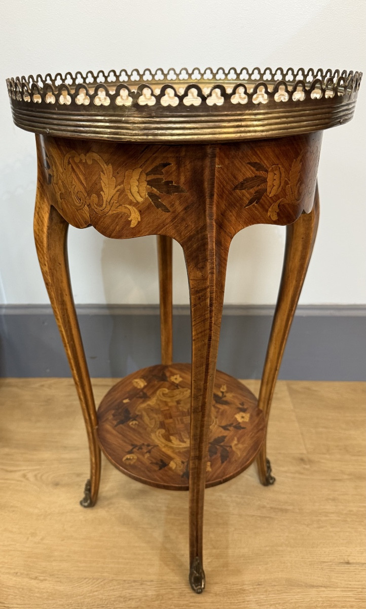 Petite table d appoint en marqueterie -photo-8
