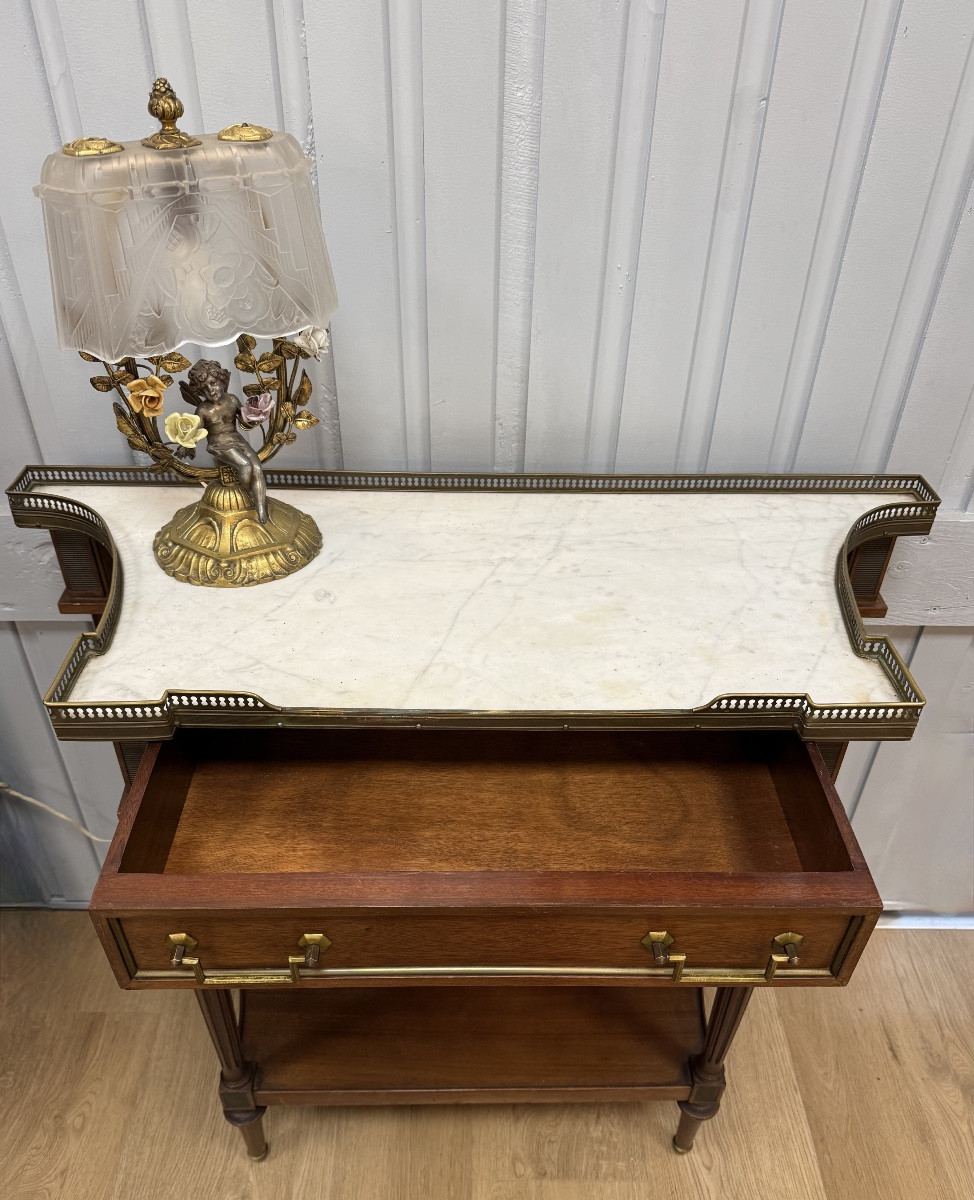 Console de style Louis XVI en acajou-photo-5