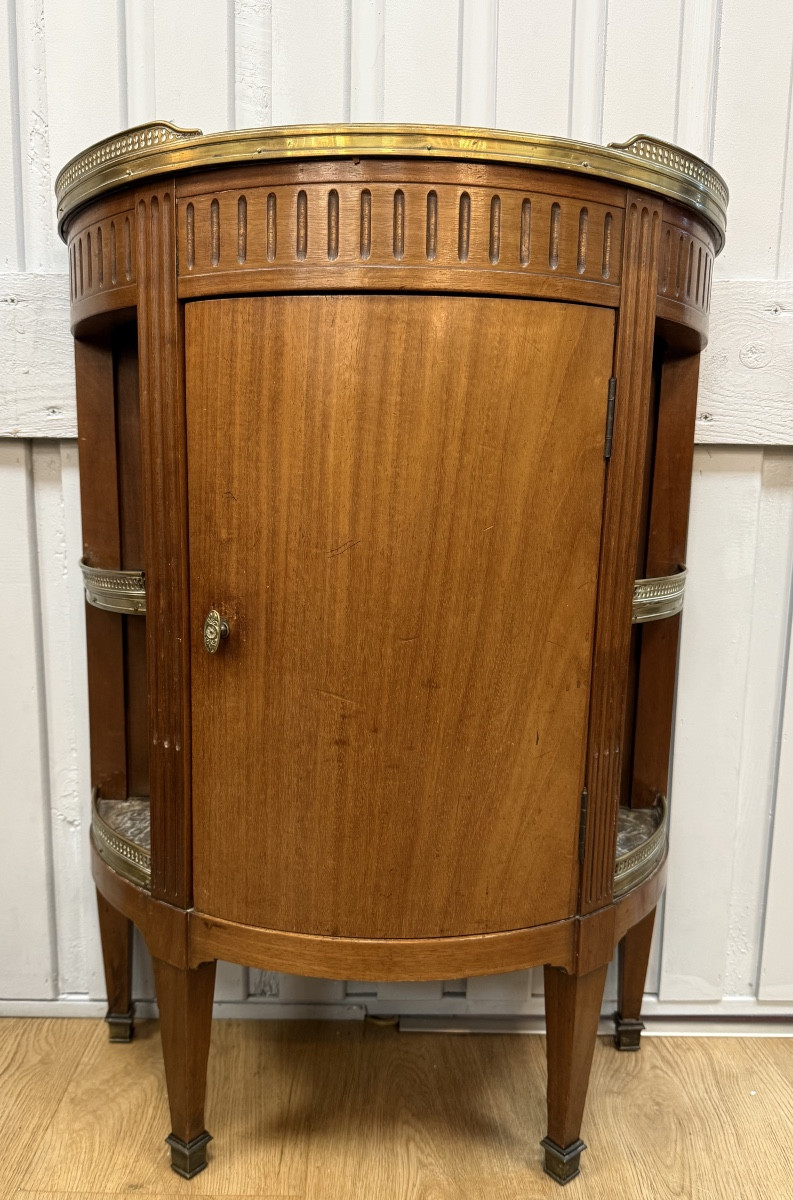 Louis XVI Style Half-moon Serving Trolley -photo-2