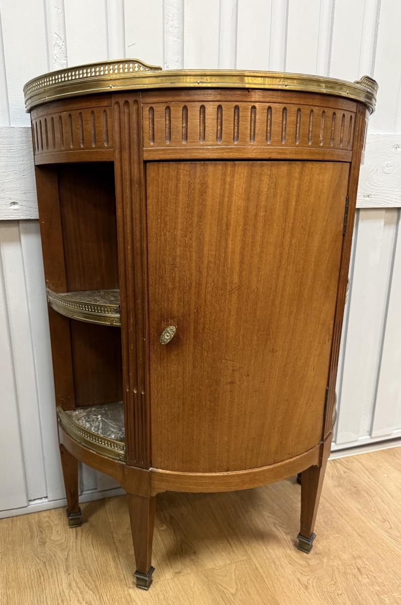 Louis XVI Style Half-moon Serving Trolley -photo-3