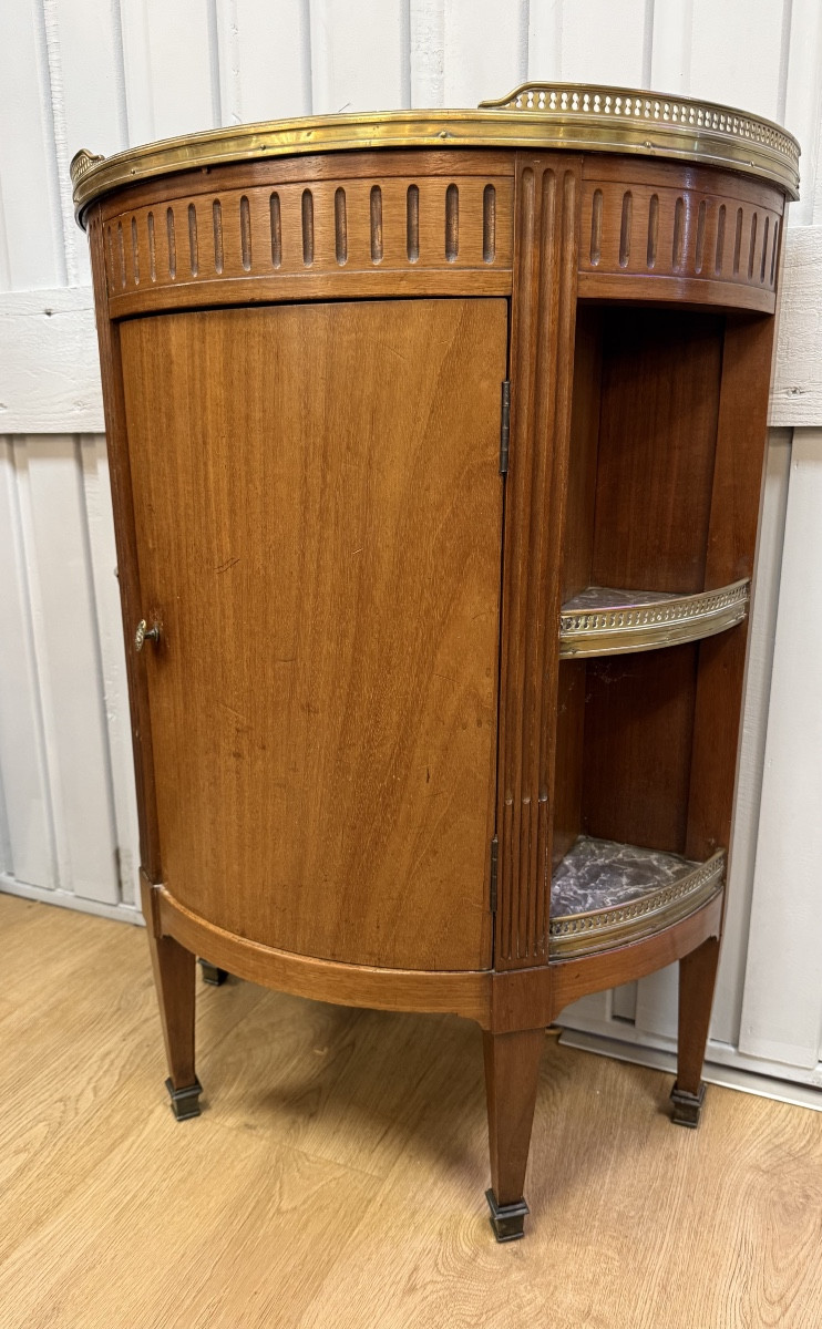 Louis XVI Style Half-moon Serving Trolley -photo-4