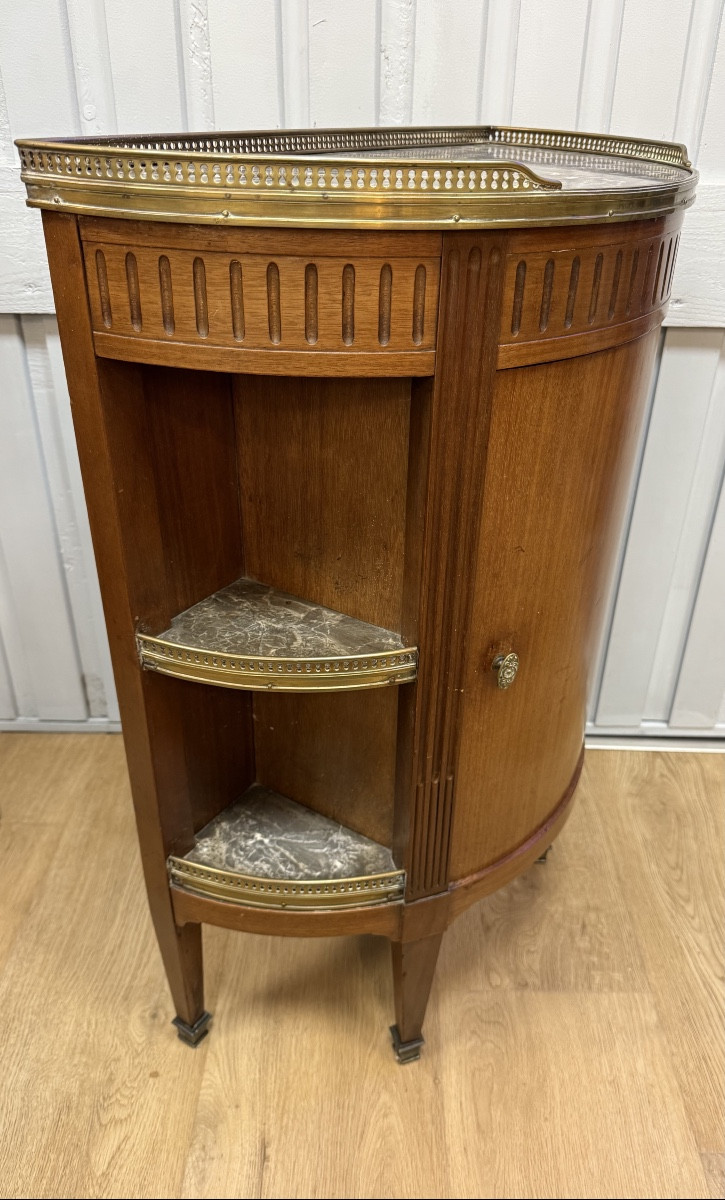 Louis XVI Style Half-moon Serving Trolley -photo-3