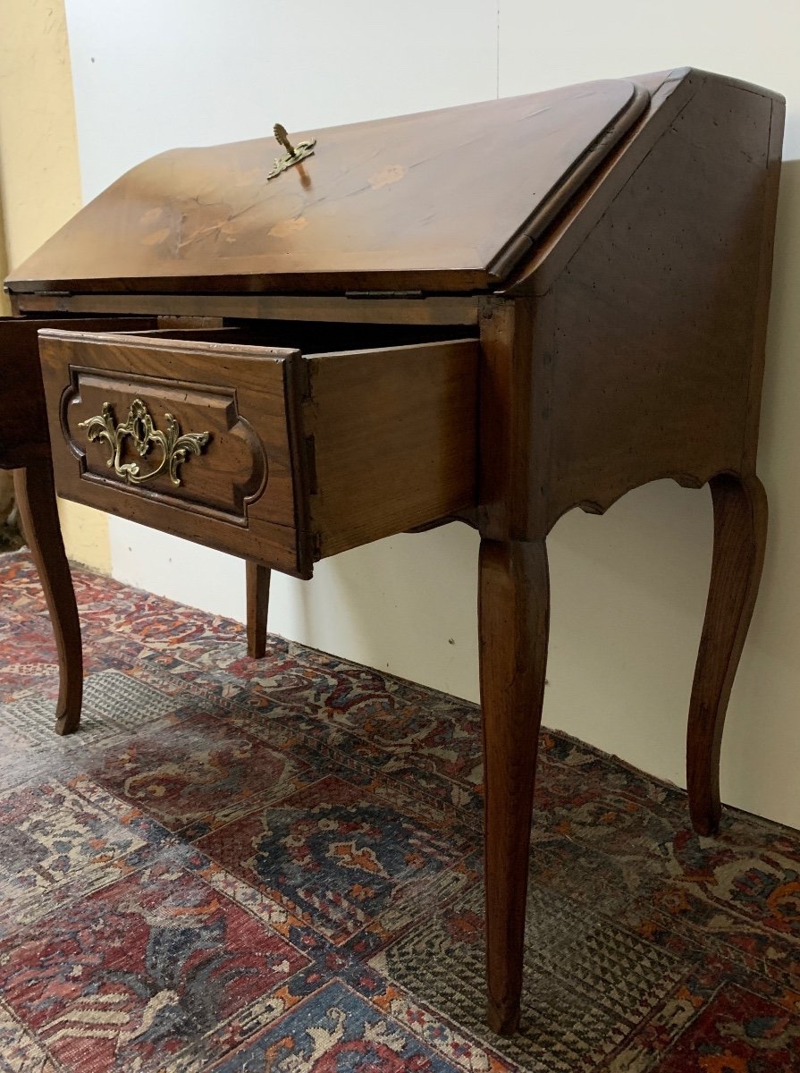 Louis XV Style Marquetry Donkey Back Desk -photo-4