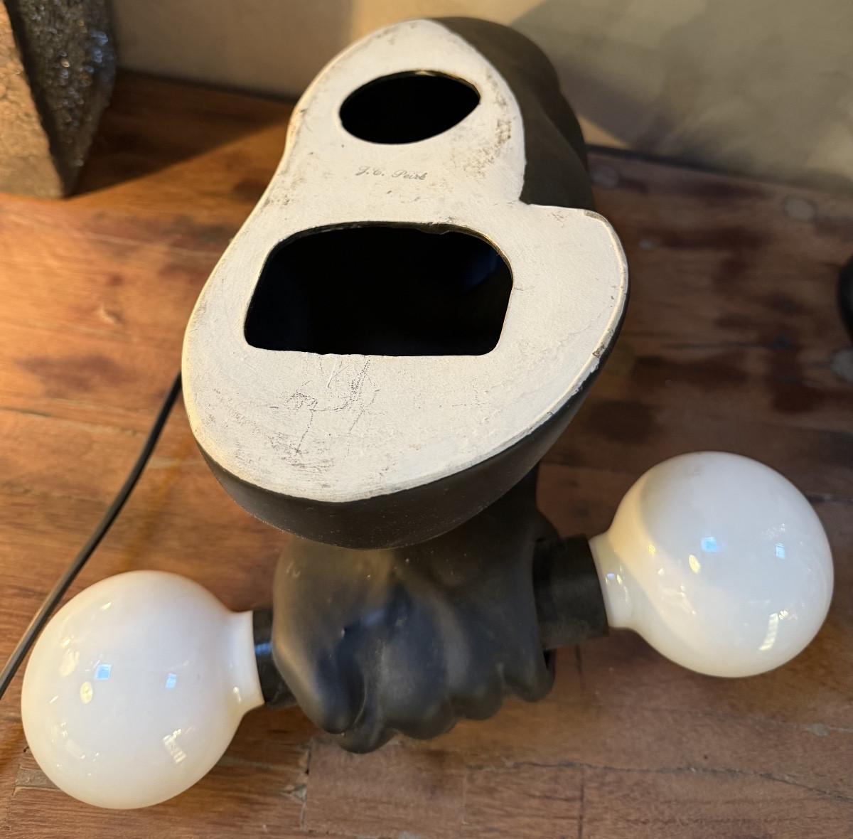 Haltère, applique en céramique signée JC Peiré-photo-4