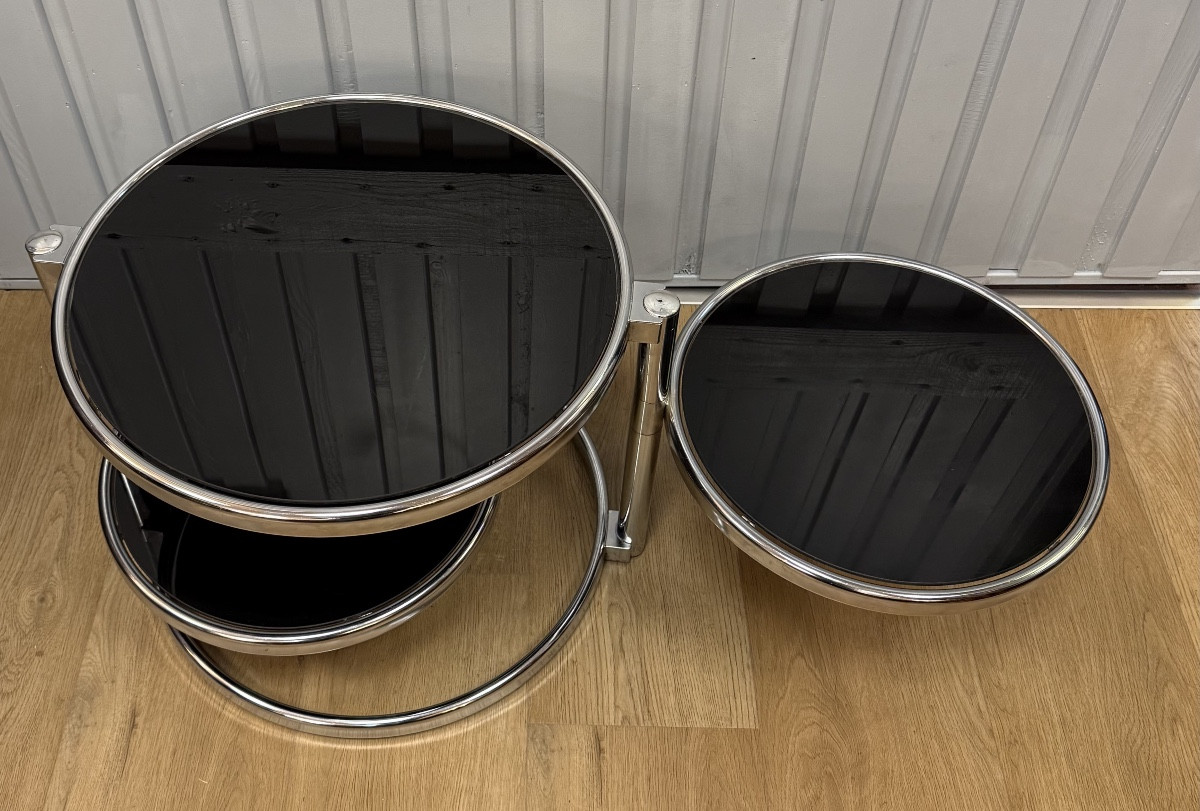 Chrome Metal Coffee Table-photo-5