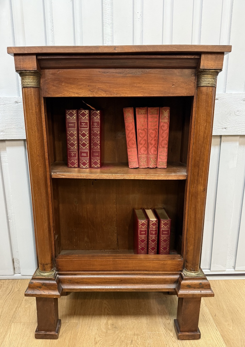Empire Style Walnut Bookcase-photo-2