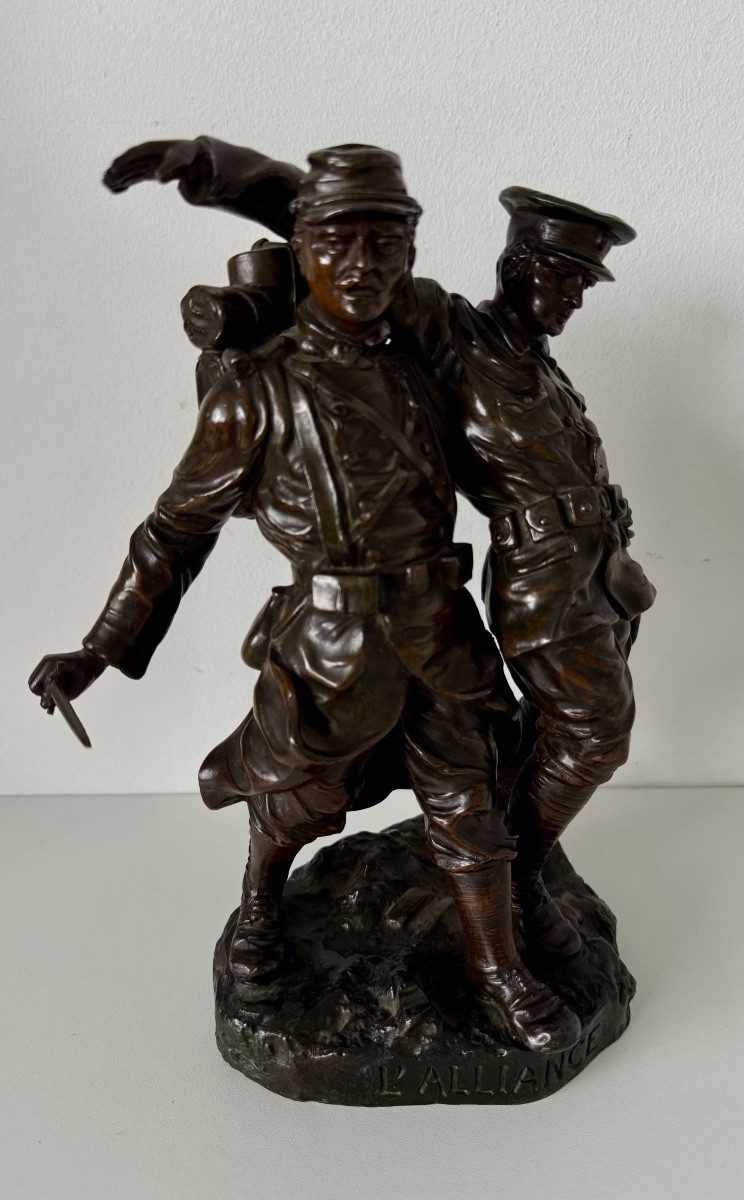 l alliance , sculpture en bronze