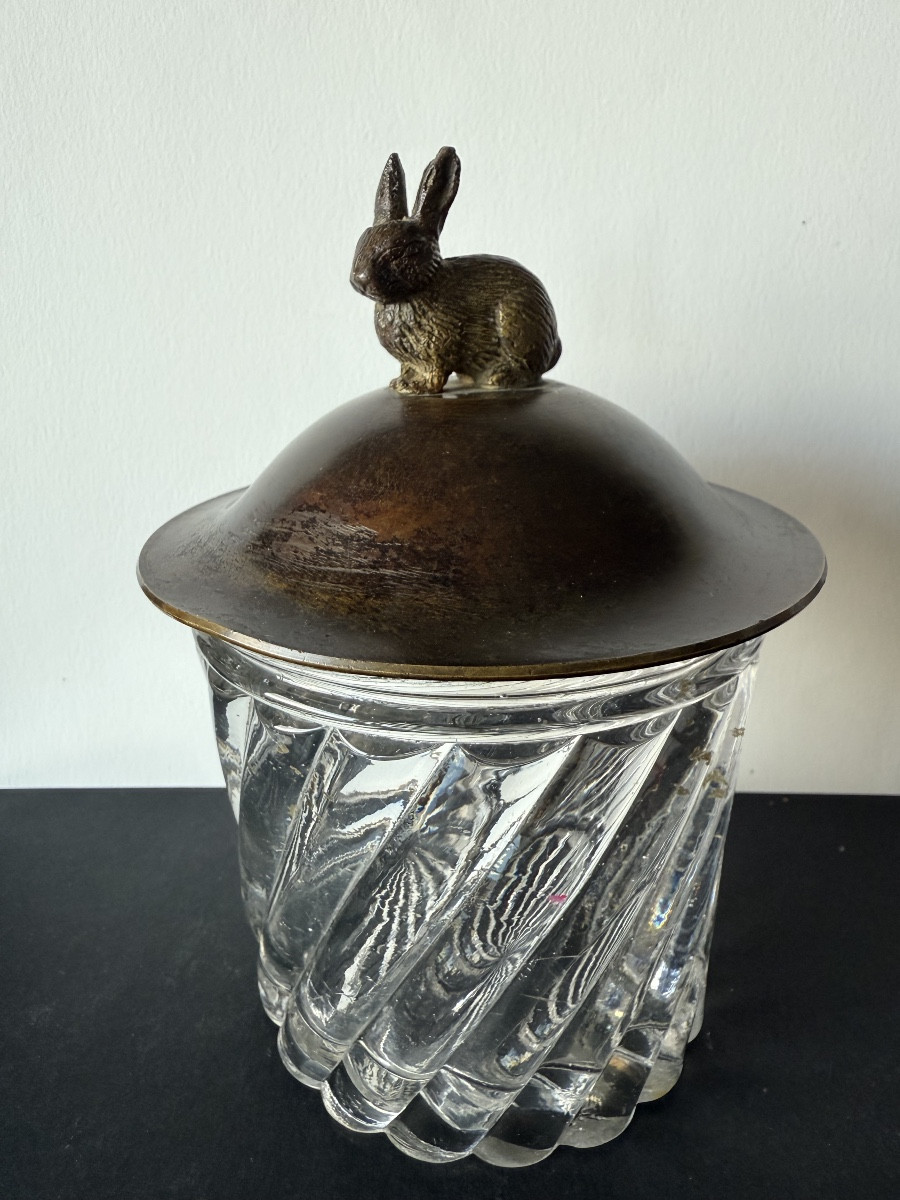 Glass And Bronze Candy Dish-photo-2