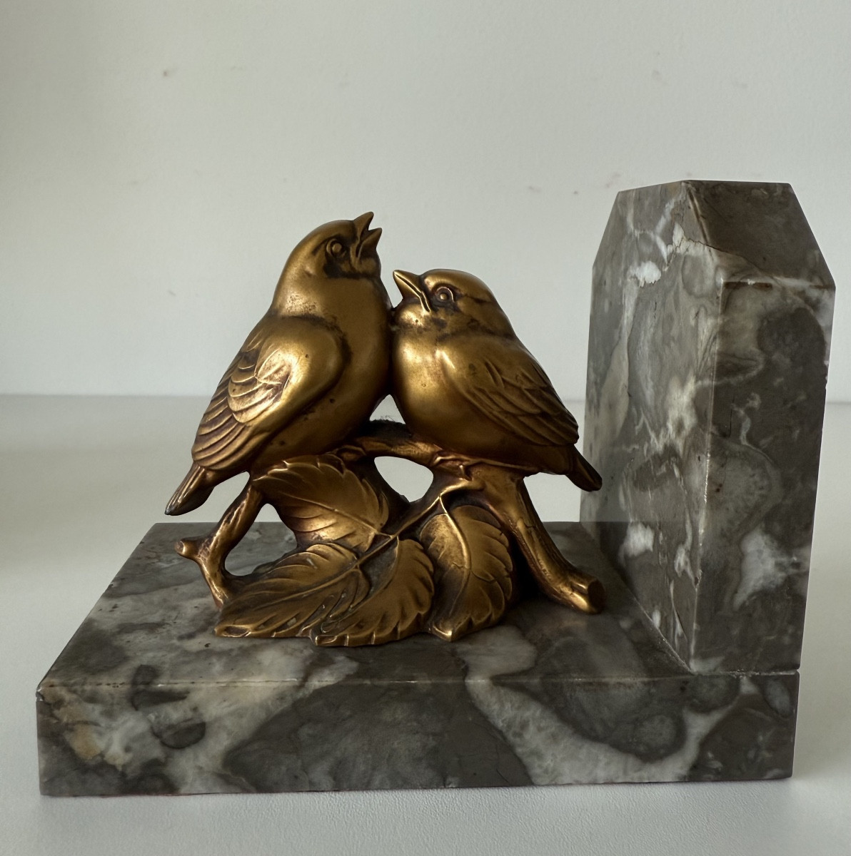 Pair Of Bookends Depicting Goldfinches -photo-5