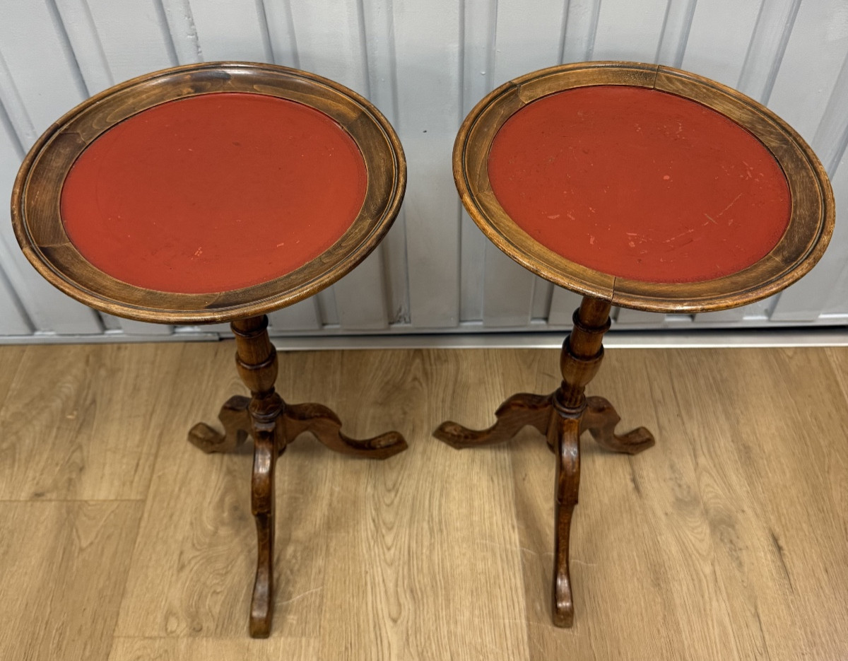 Paire de petits guéridons-photo-4