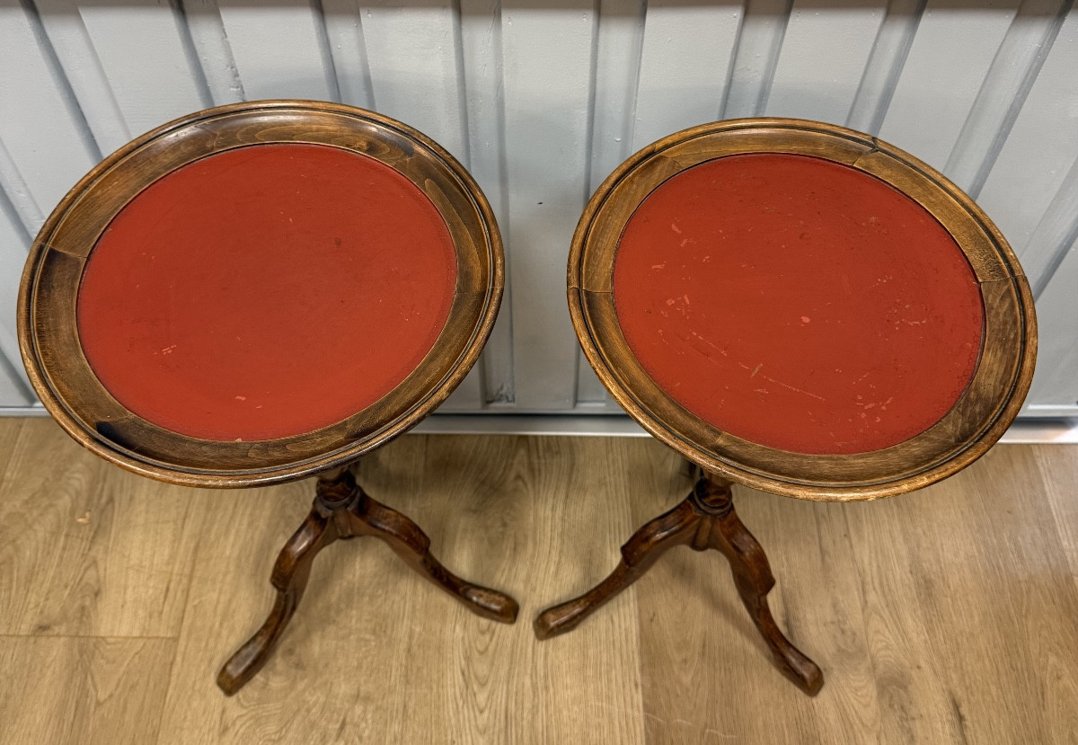 Paire de petits guéridons-photo-5