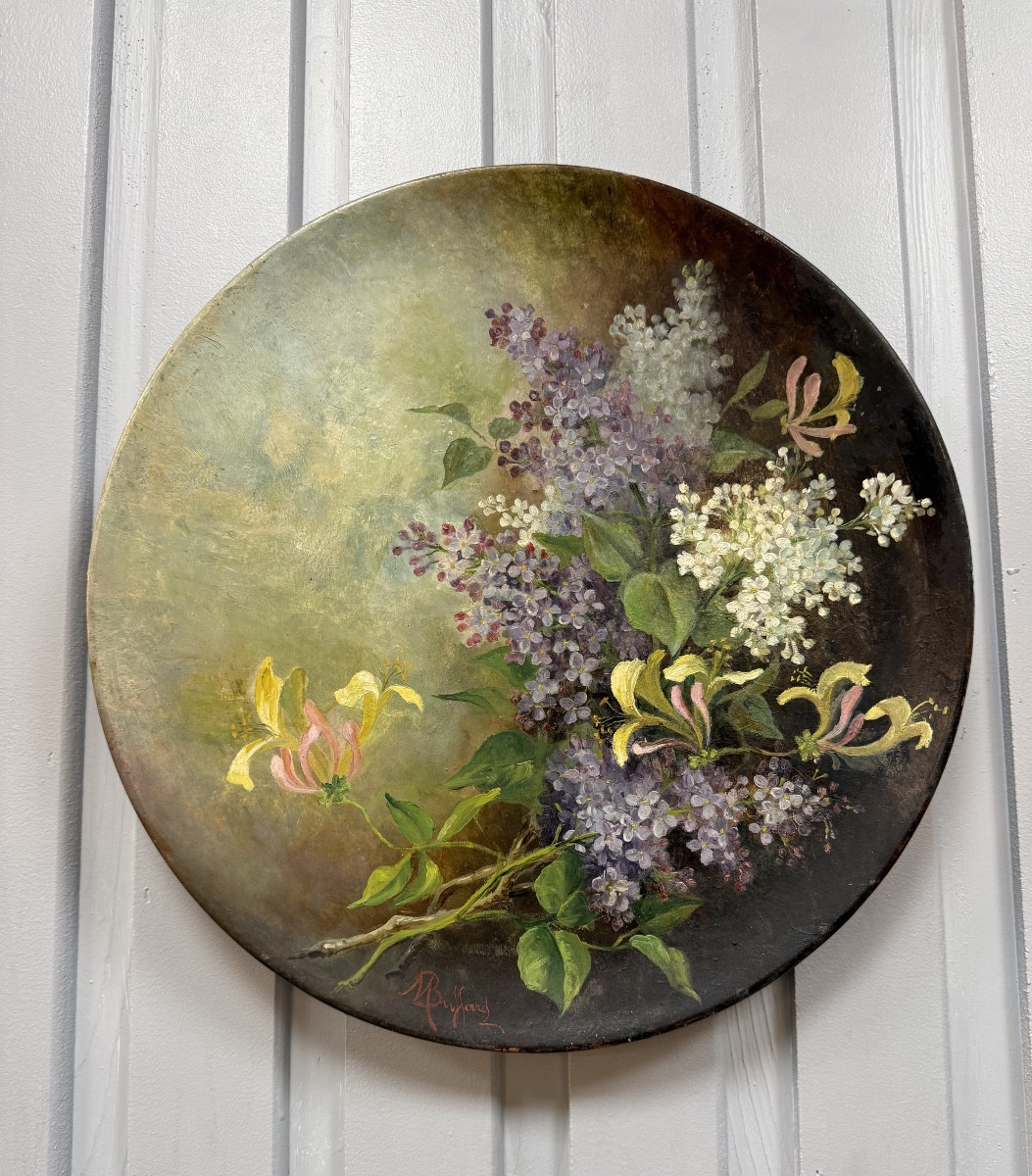 Large Platters Decorated With Flowers -photo-3