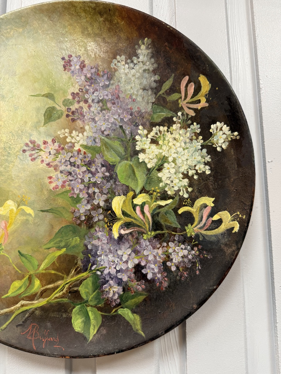 Large Platters Decorated With Flowers -photo-1