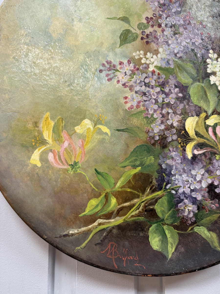 Large Platters Decorated With Flowers -photo-2