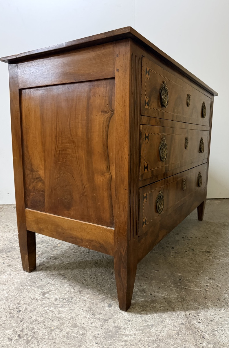 Commode en noyer de style Louis XVI-photo-4