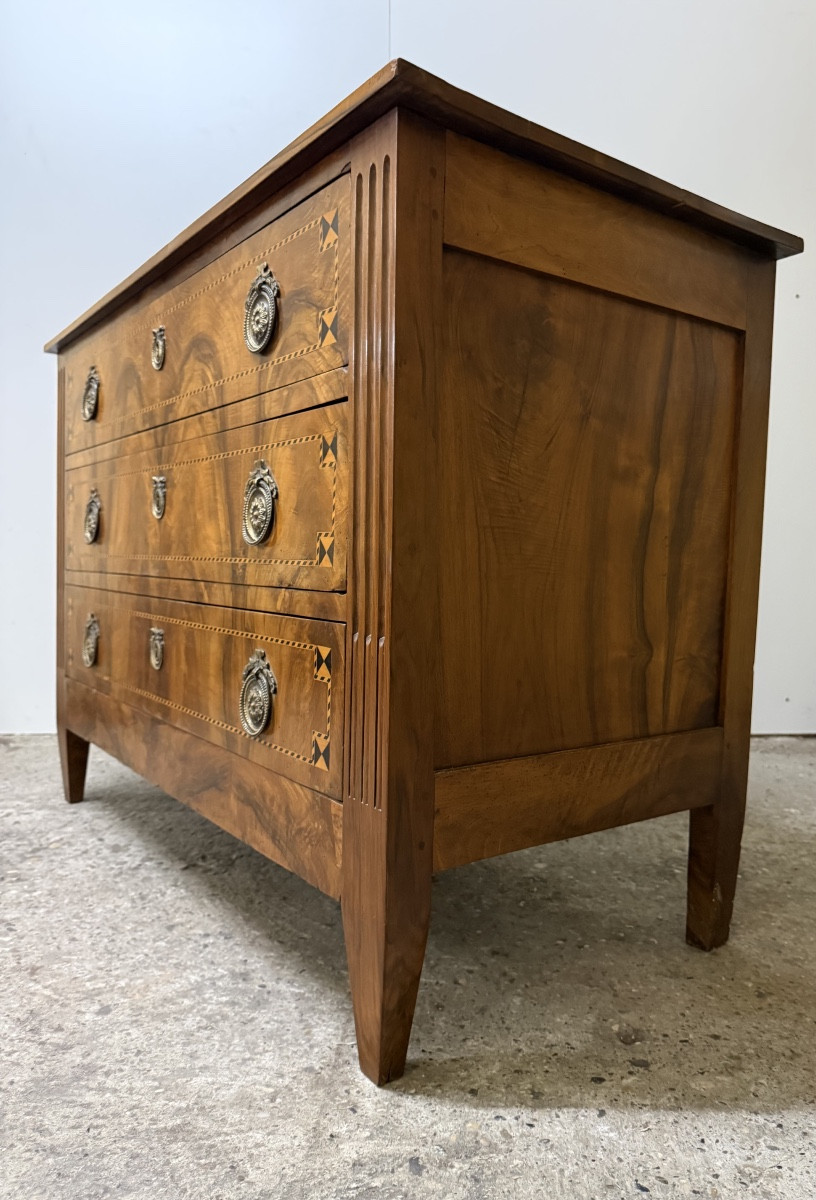 Commode en noyer de style Louis XVI-photo-4