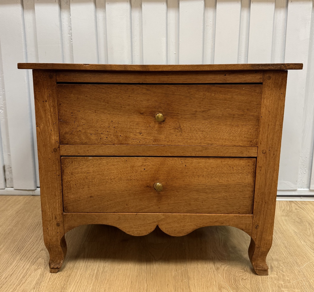 Small Children's Walnut Chest Of Drawers-photo-2
