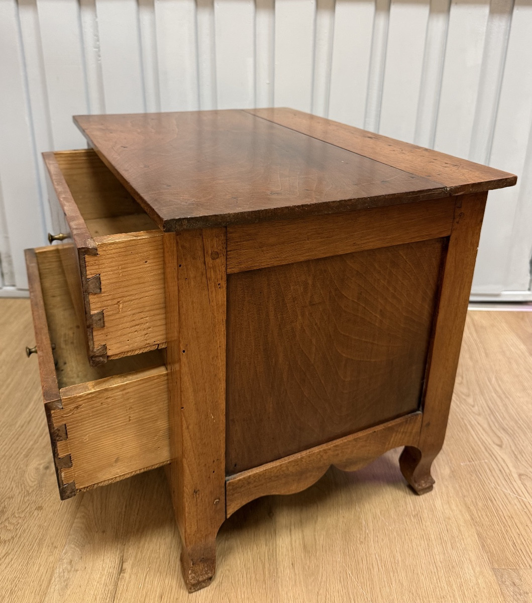 Small Children's Walnut Chest Of Drawers-photo-4