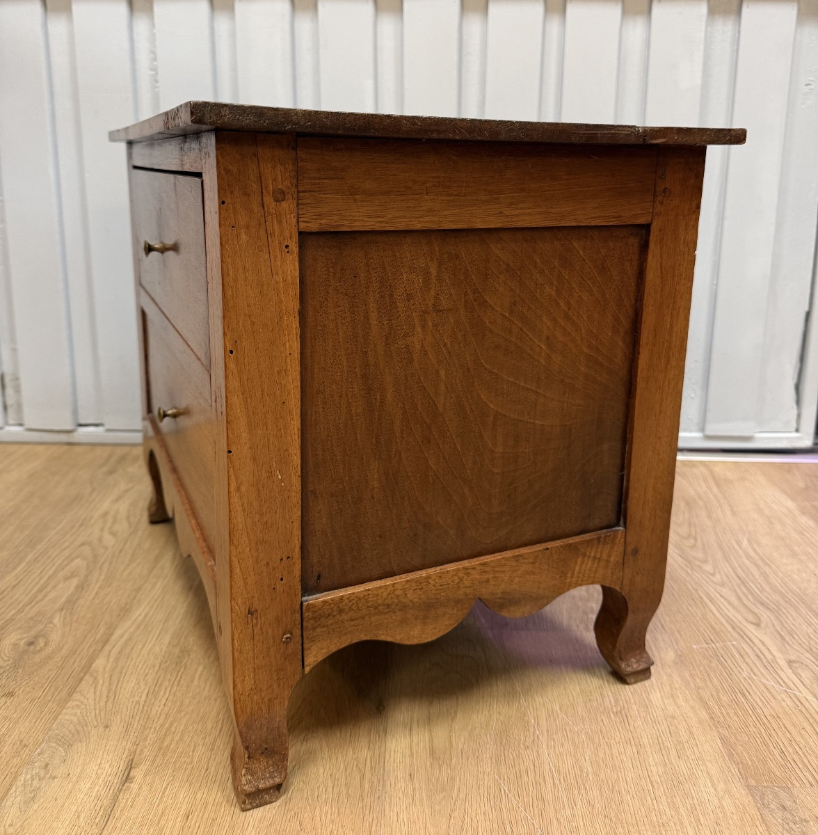 Small Children's Walnut Chest Of Drawers-photo-1