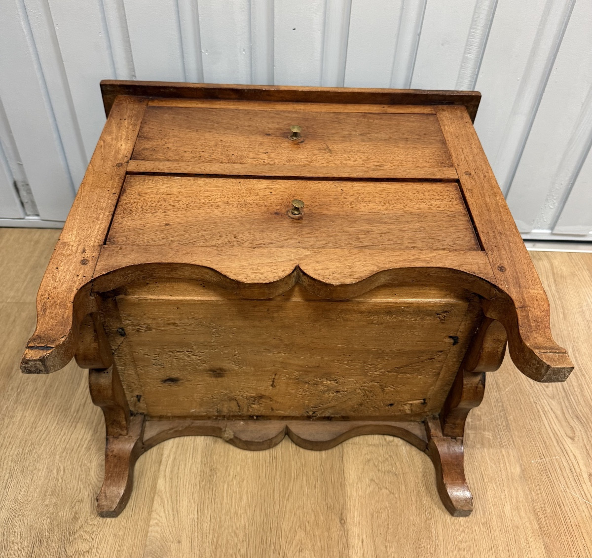 Small Children's Walnut Chest Of Drawers-photo-7