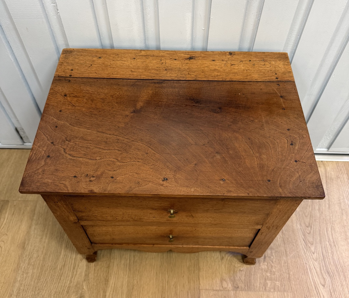 Small Children's Walnut Chest Of Drawers-photo-8