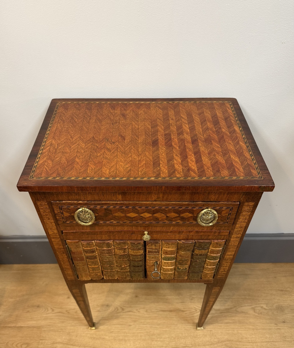 Table chiffonnière marquetée-photo-2