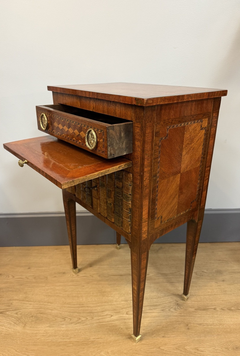 Table chiffonnière marquetée-photo-7