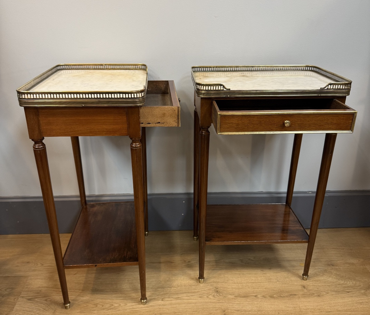 paire de chevets style  Louis XVI en acajou-photo-5