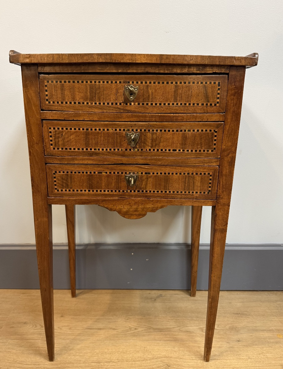 Table chiffonnière marquetée-photo-2