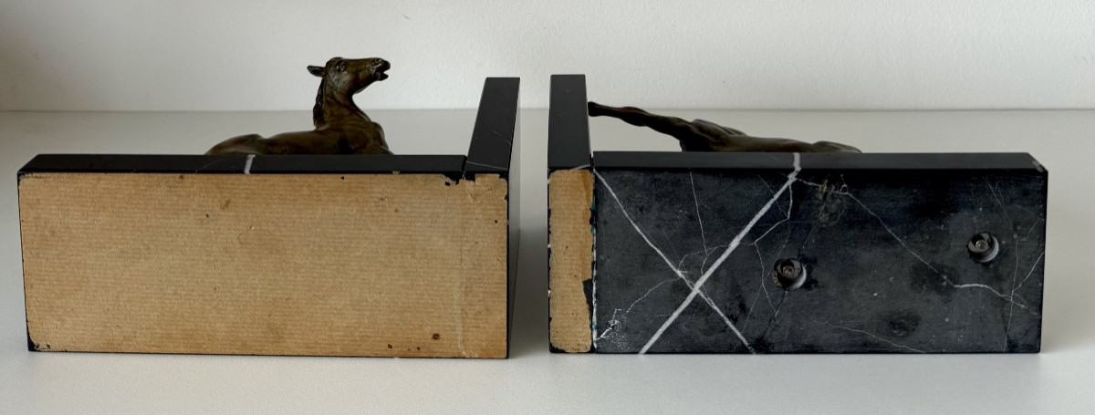 Pair Of Bookends Depicting Horses-photo-1