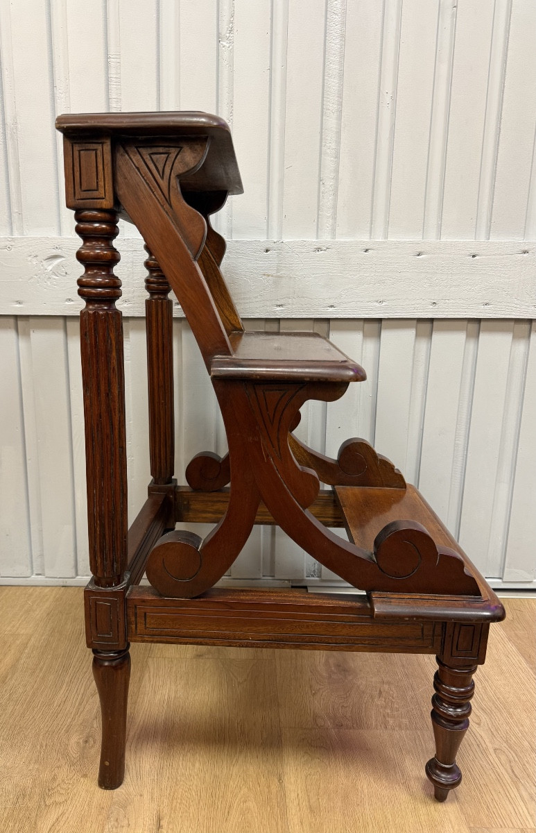 escabeau de bibliothèque de style anglais-photo-3