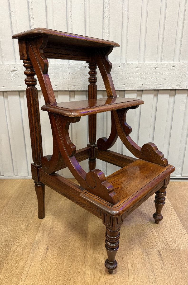 escabeau de bibliothèque de style anglais