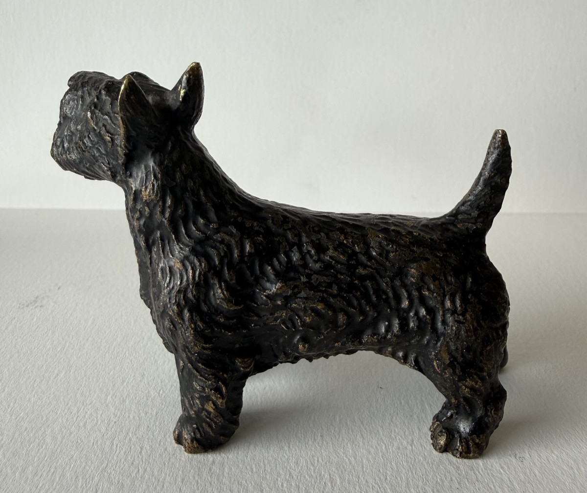 Scottish Terrier In Bronze-photo-1