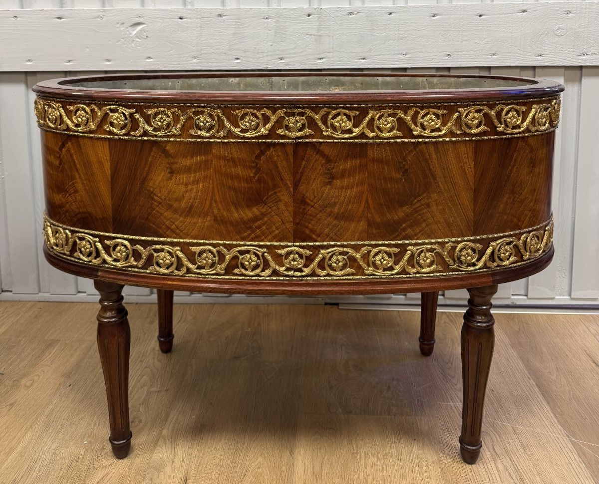 Jardinière de style Louis XVI en acajou