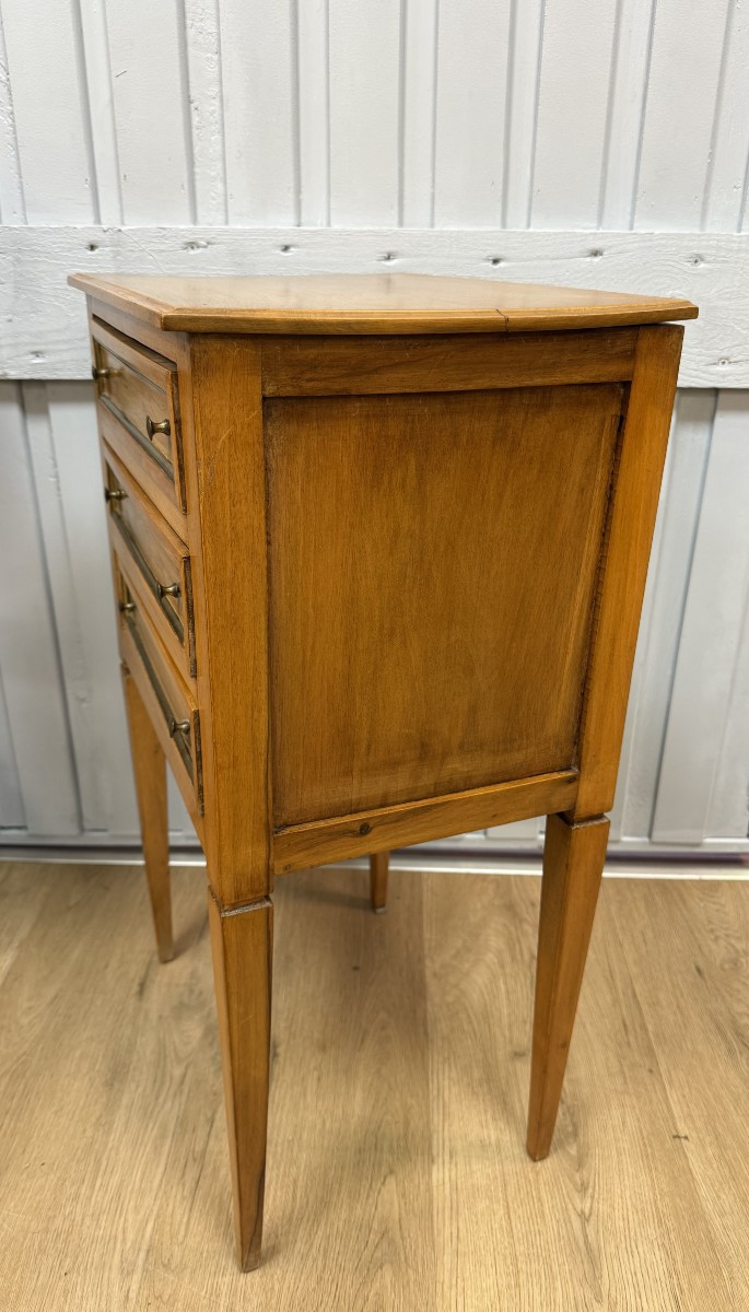 Louis XVI Style Cherrywood Bedside Table-photo-3