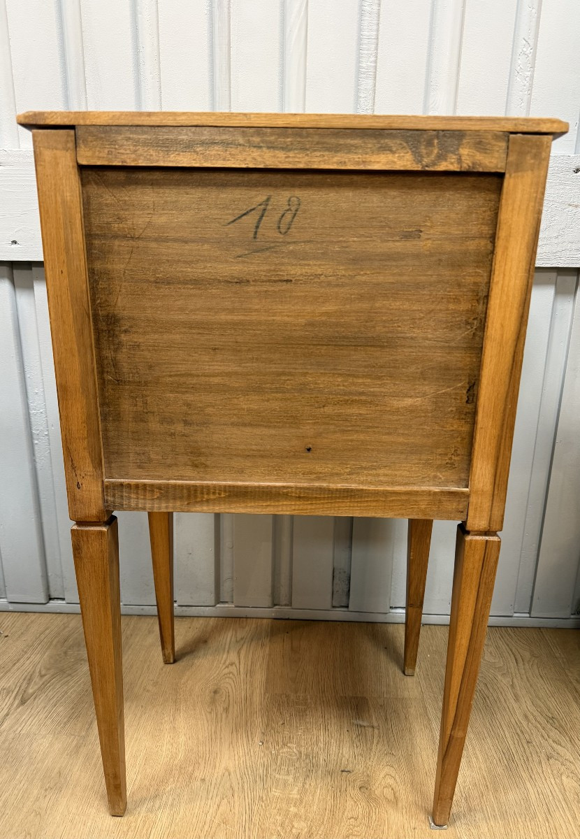 Louis XVI Style Cherrywood Bedside Table-photo-4