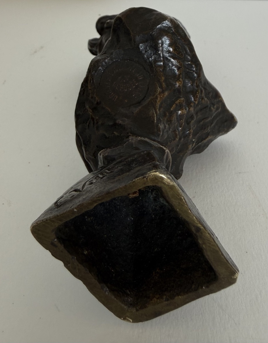 ALDA petit buste en bronze signé Villanis-photo-1