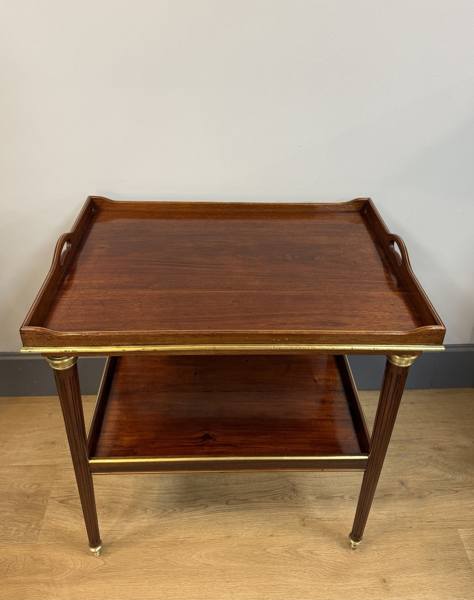 Table desserte en acajou de style Louis XVI-photo-2