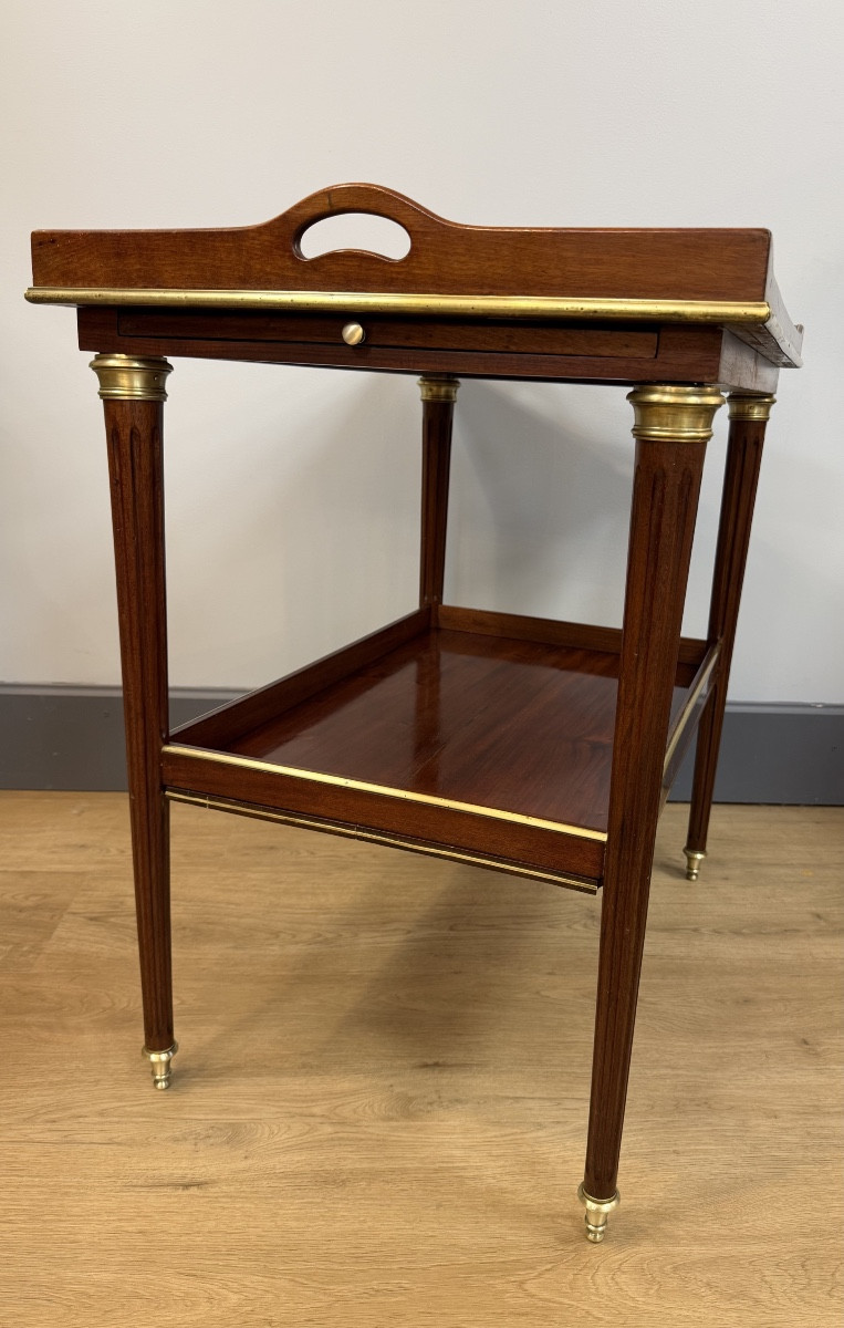 Table desserte en acajou de style Louis XVI-photo-3