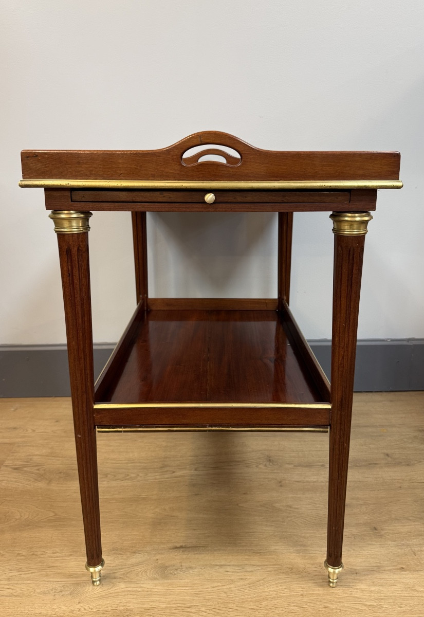 Table desserte en acajou de style Louis XVI-photo-4
