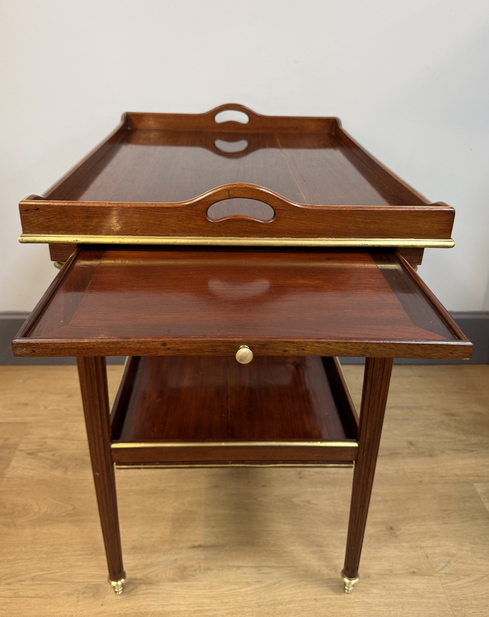 Table desserte en acajou de style Louis XVI-photo-1