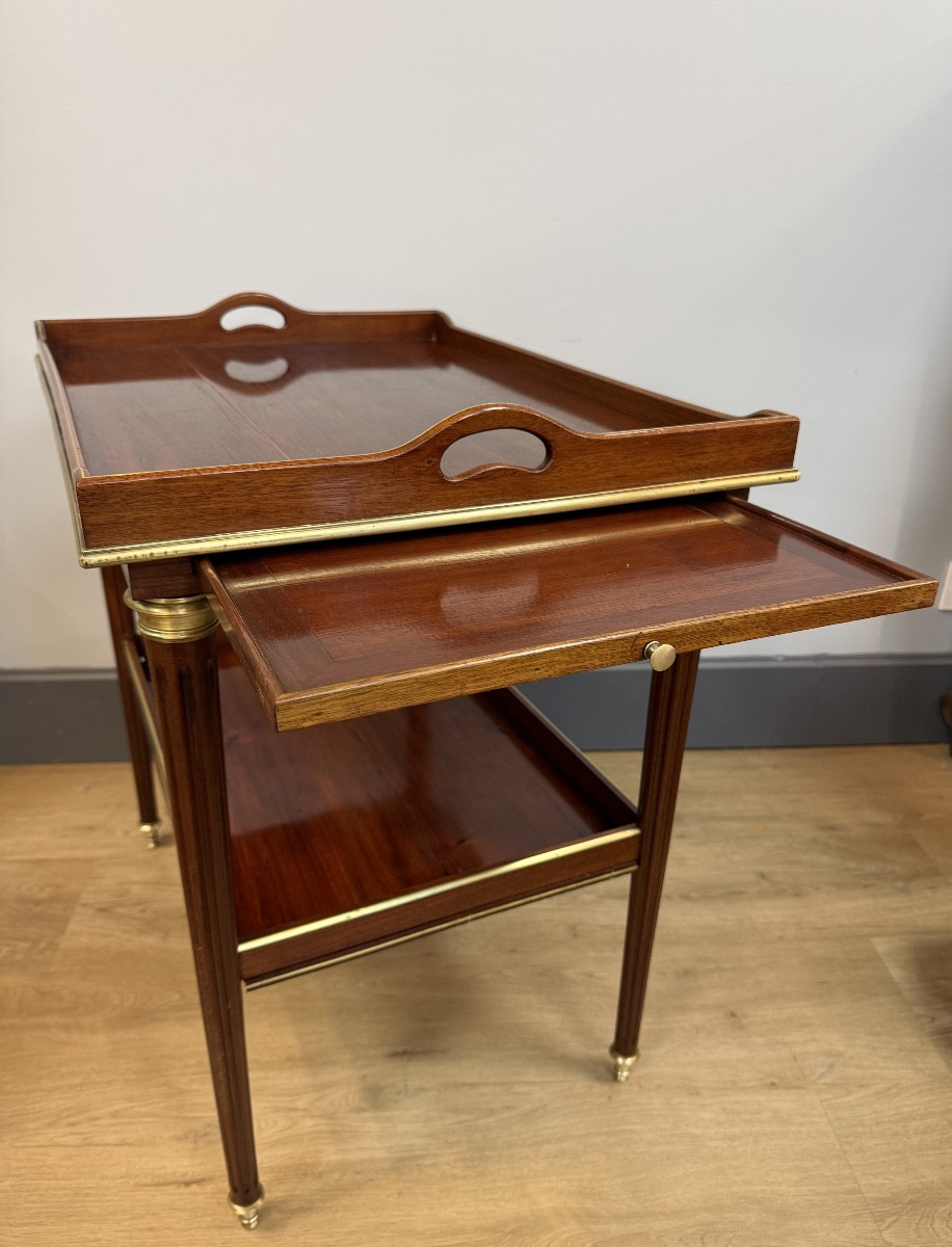 Table desserte en acajou de style Louis XVI-photo-7