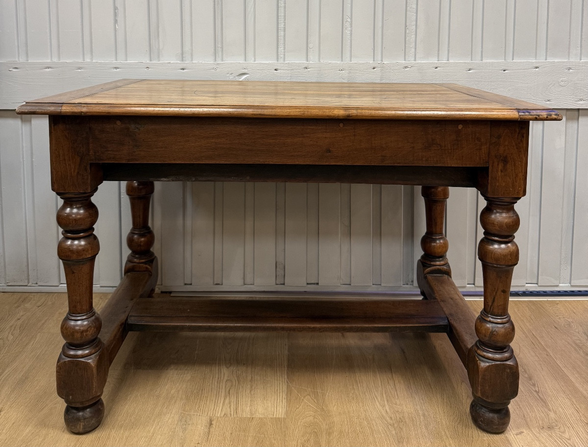 Louis XIII Style Walnut Table-photo-4