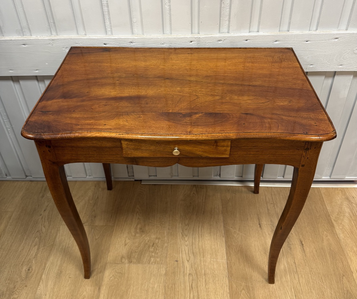 Table bureau de style Louis XV en noyer-photo-2