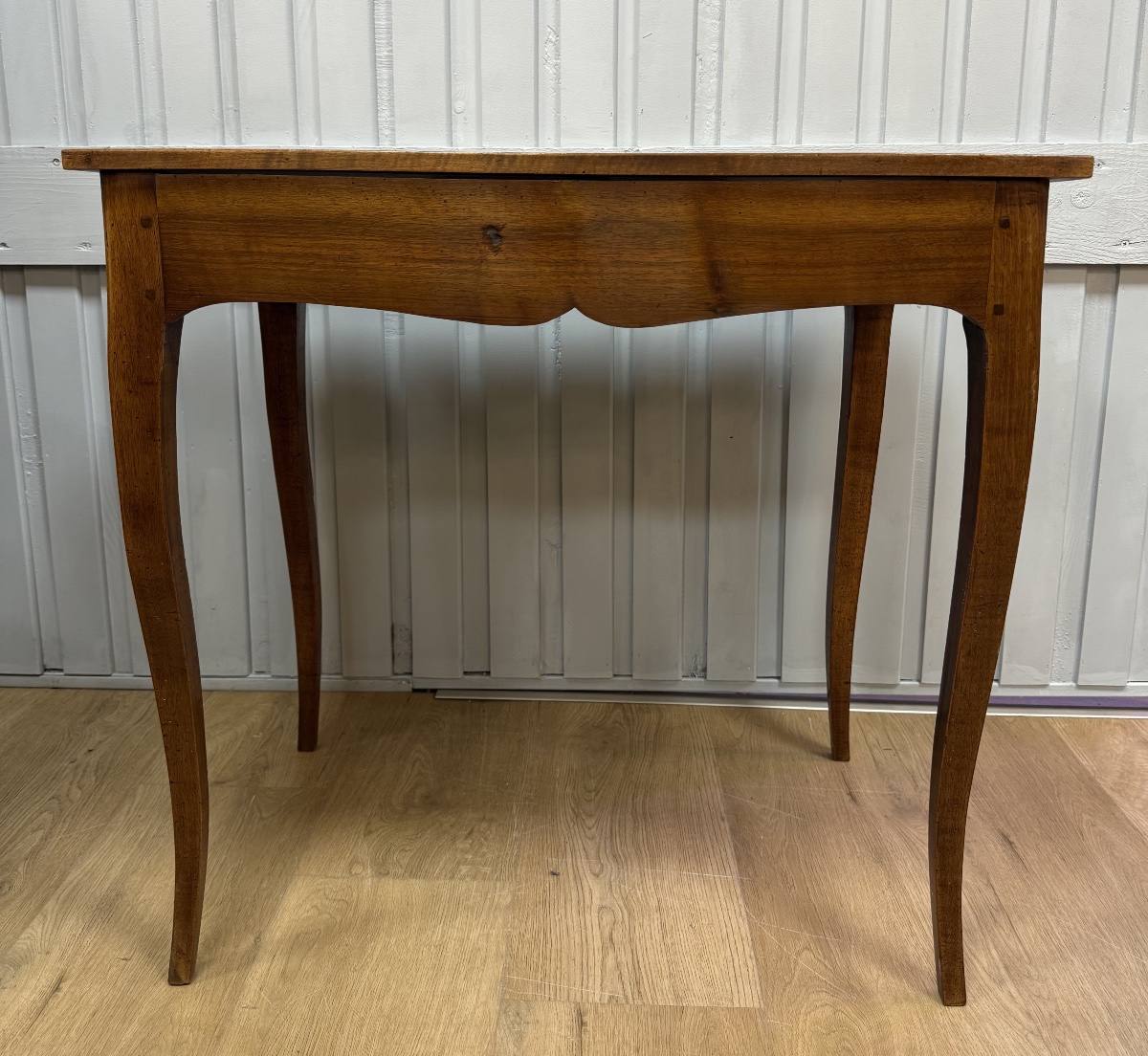 Table bureau de style Louis XV en noyer-photo-2