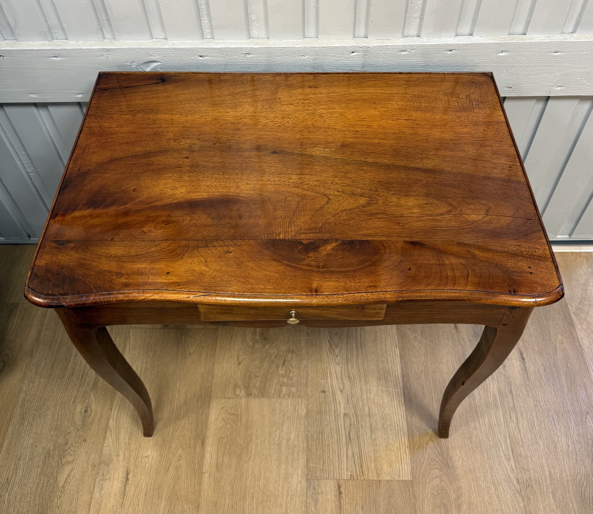 Table bureau de style Louis XV en noyer-photo-7