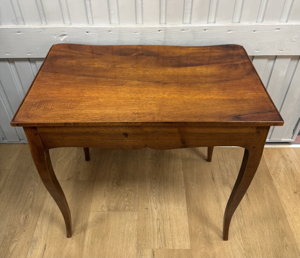Table bureau de style Louis XV en noyer-photo-8