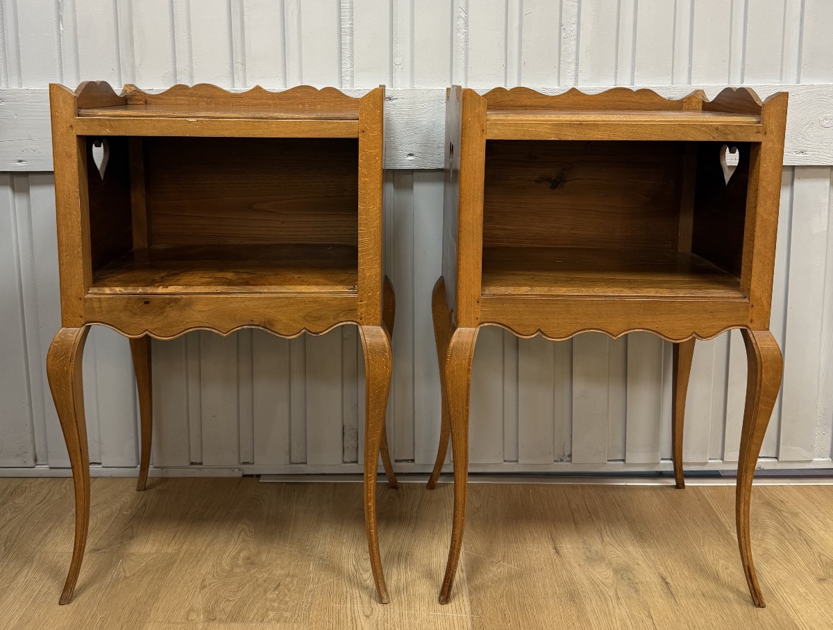 Pair Of Louis XVI-style Bedside Tables-photo-2